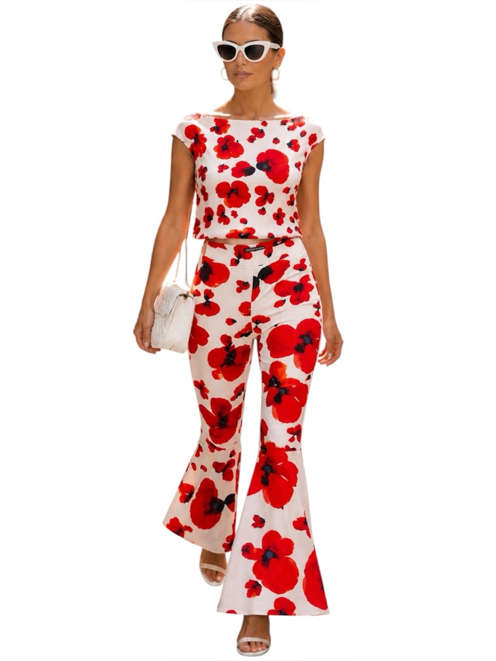 Chiara Boni La Petite Robe Floral Set IT 40/US S Made in Italy Quiet Luxury